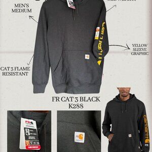 TAKE 50% OFF | Flame-Resistant Carhartt Midweight Logo Graphic Hoodie - NWT